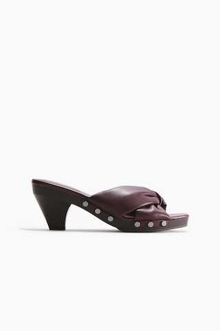 H & M - Sandales à talon façon sabot - Rouge | H&M (FR, IT, ES, PT, BE)