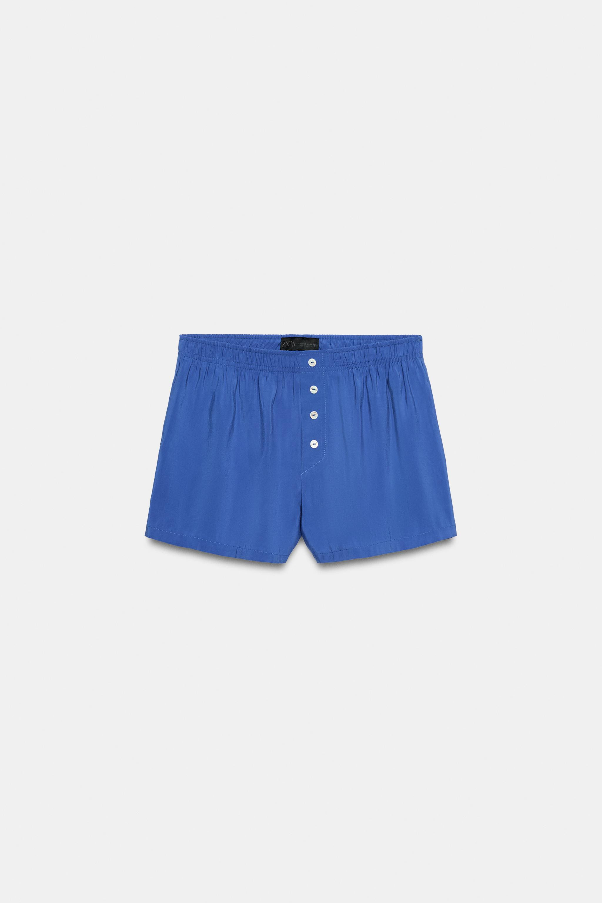 FLOWY SHORTS WITH ELASTIC WAIST AND BUTTONS | Zara Canada