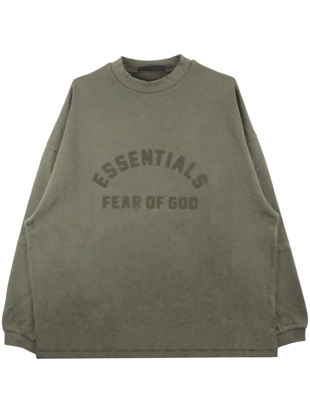 FEAR OF GOD ESSENTIALS logo-print cotton sweatshirt - Green | Farfetch Global