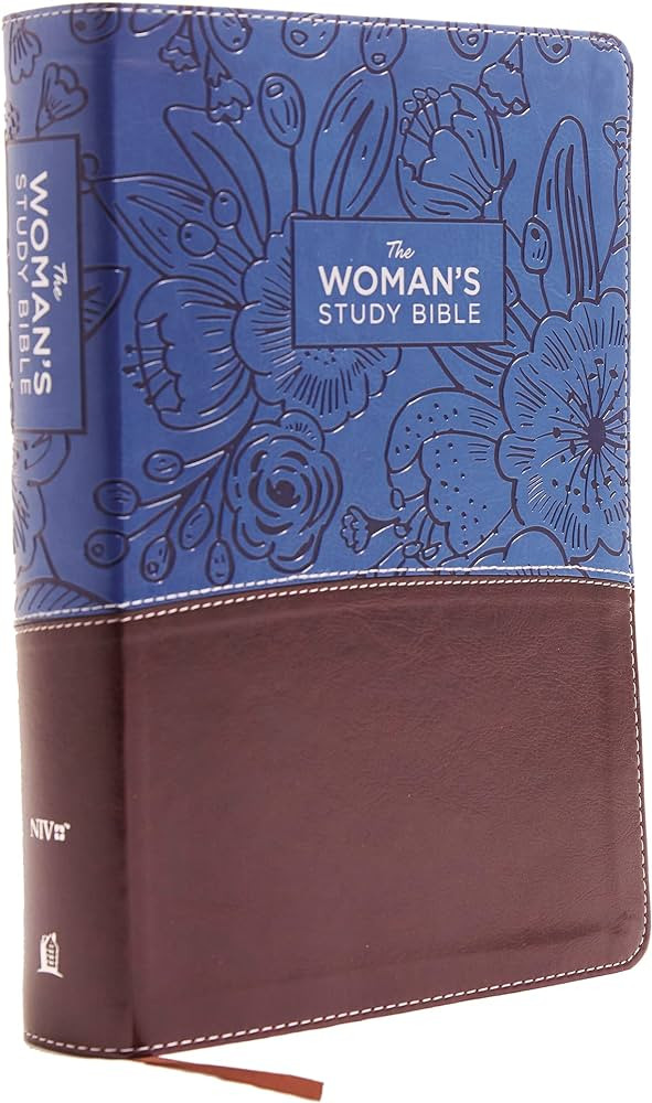 NIV, The Woman's Study Bible, Leathersoft, Blue/Brown, Full-Color, Red Letter: Receiving God's Tr... | Amazon (US)