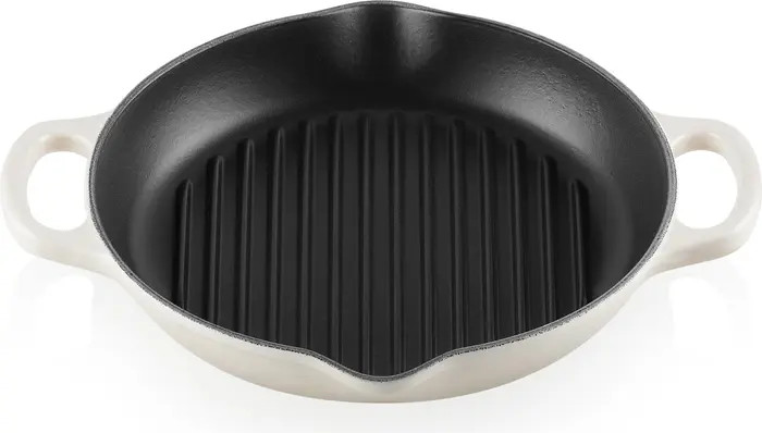 Signature Deep Round Enamel Cast Iron Grill Pan | Nordstrom