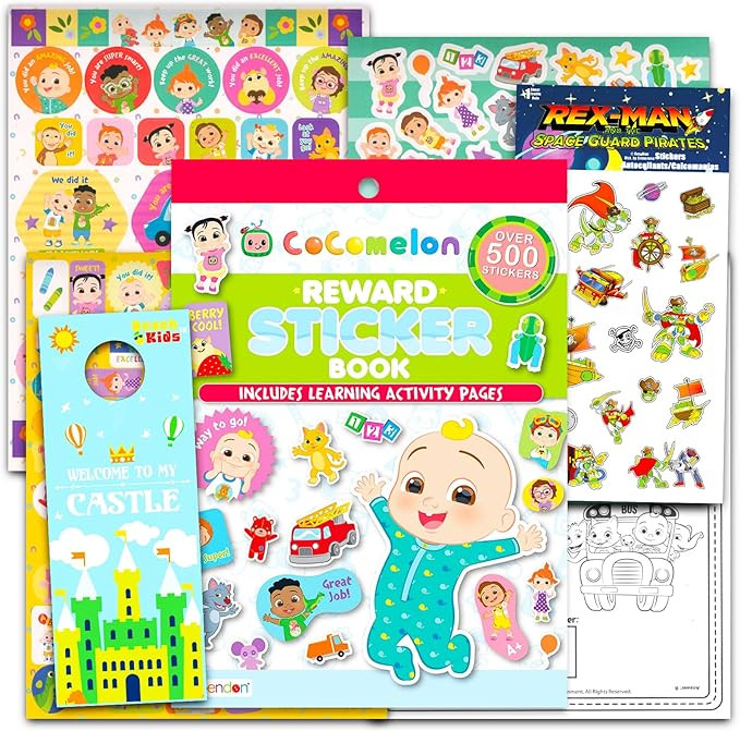 Cocomelon Potty Training Reward Sticker Book for Toddlers - Bundle with Over 500 Cocomelon Sticke... | Amazon (US)