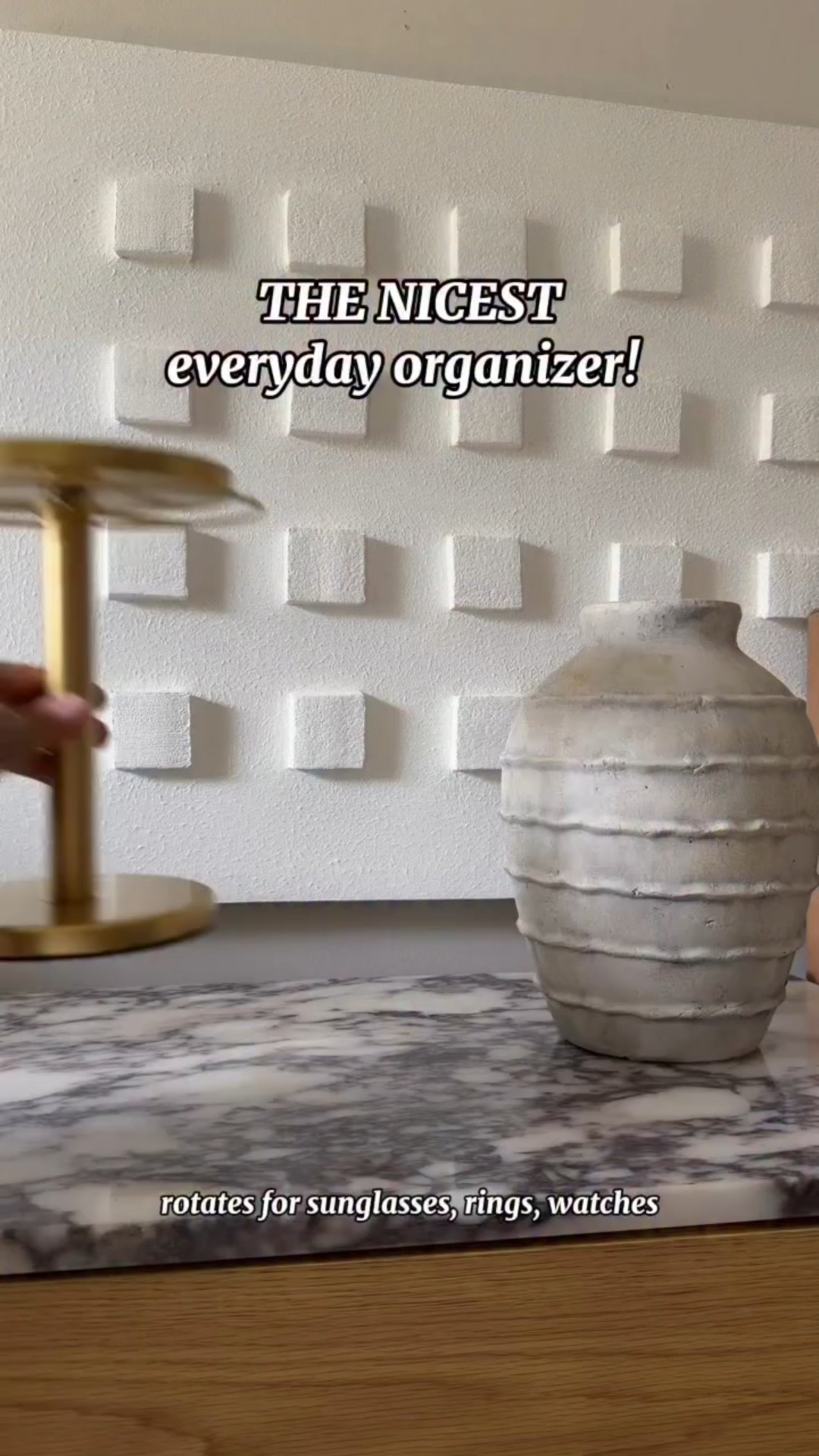 A MUST!😍 Follow + Comment “DEAL” to snag this chick drop tray perfect to organize all of your accessories and sunglasses!!!👏🤎 LOVE how smoothly this rotates!😍 #amazonorganizer