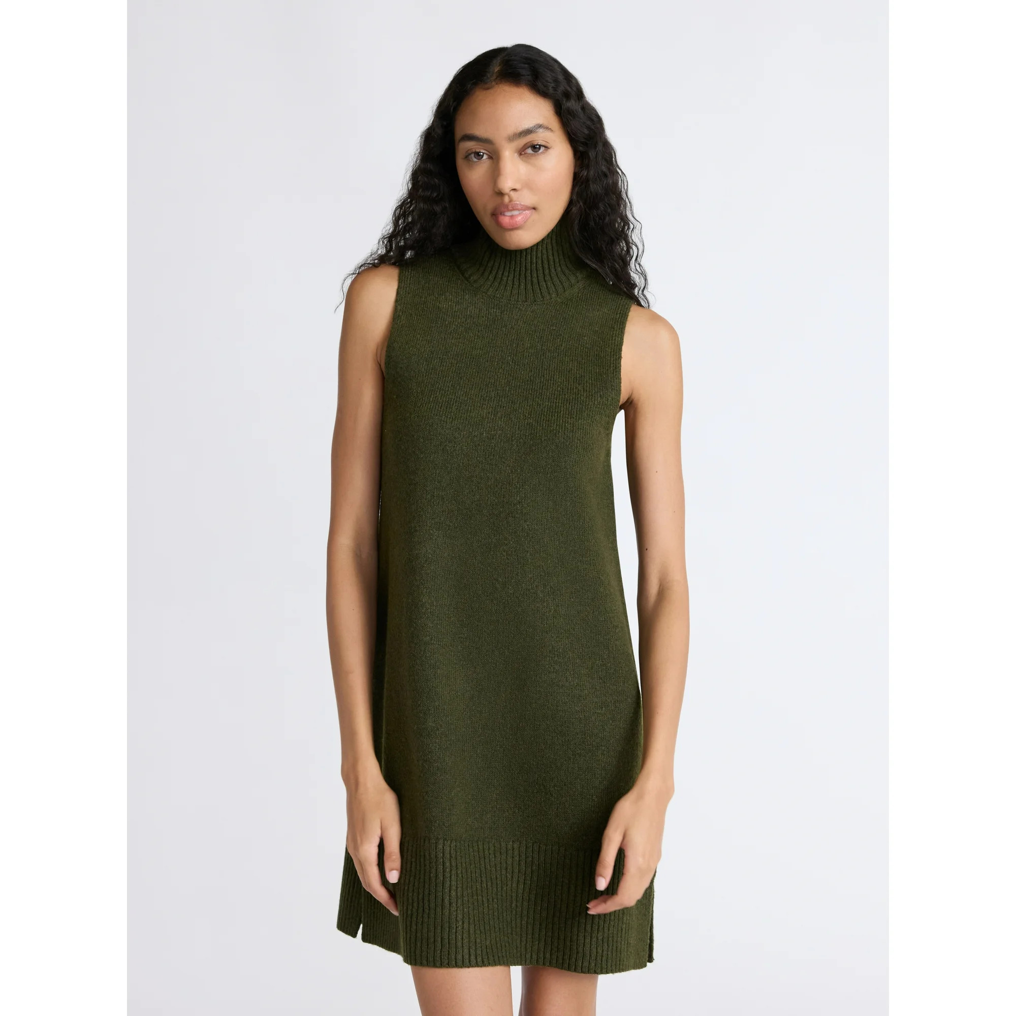 Free Assembly Women's and Women's Plus Sleeveless Sweater Mini Dress, Sizes XS-4X - Walmart.com | Walmart (US)
