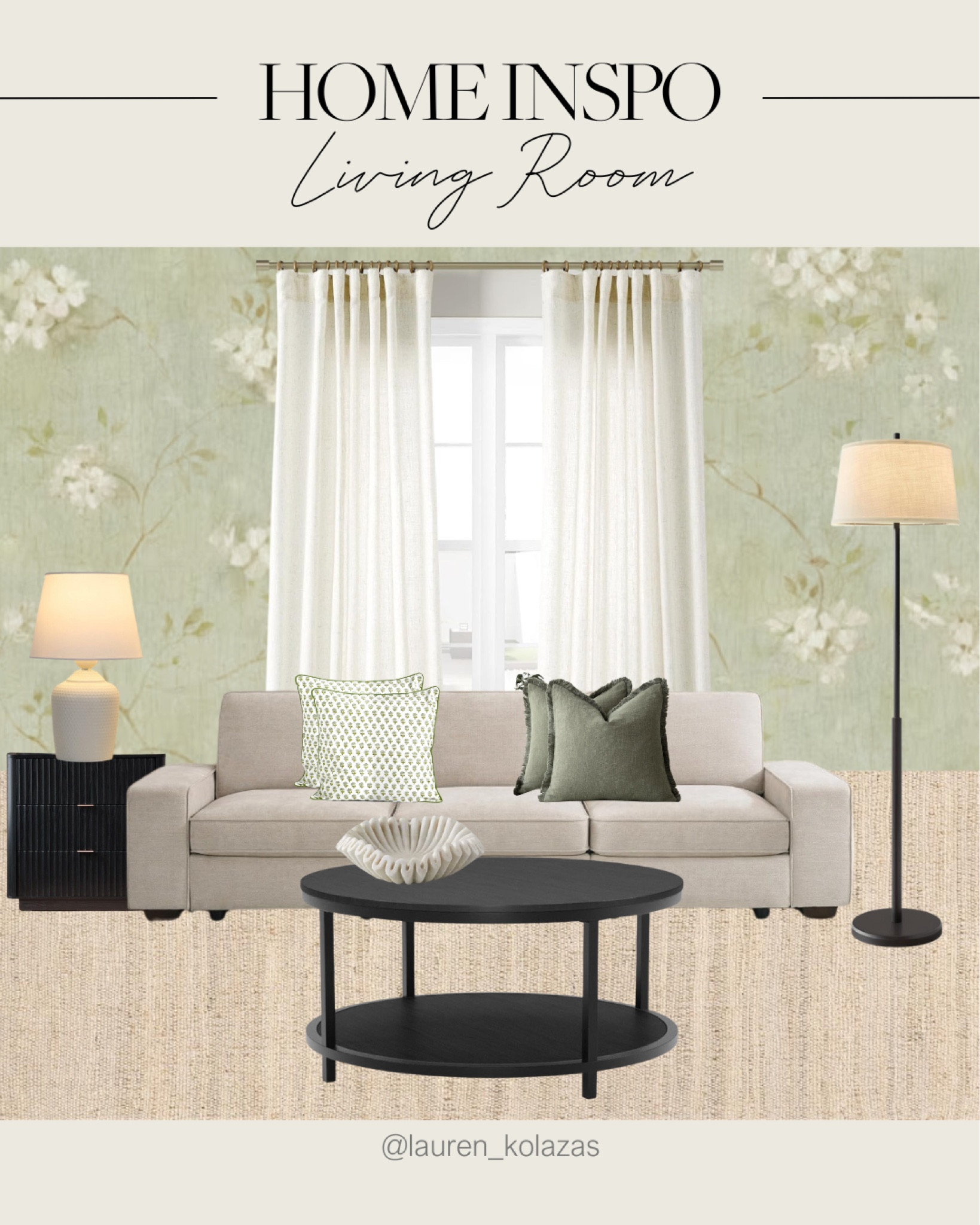 Give your living room a makeover! Check-out these black & white decor and furniture pieces and add a touch of green wall decor and throw pillows that will surely elevate your space!
#designtips #homerenovation #springrefresh #modernorganic

#LTKSeasonal #LTKstyletip #LTKhome