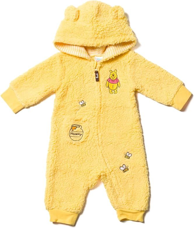 Disney Winnie the Pooh Mickey Mouse Tigger Pluto Baby Zip Up Coverall Newborn to Infant | Amazon (US)