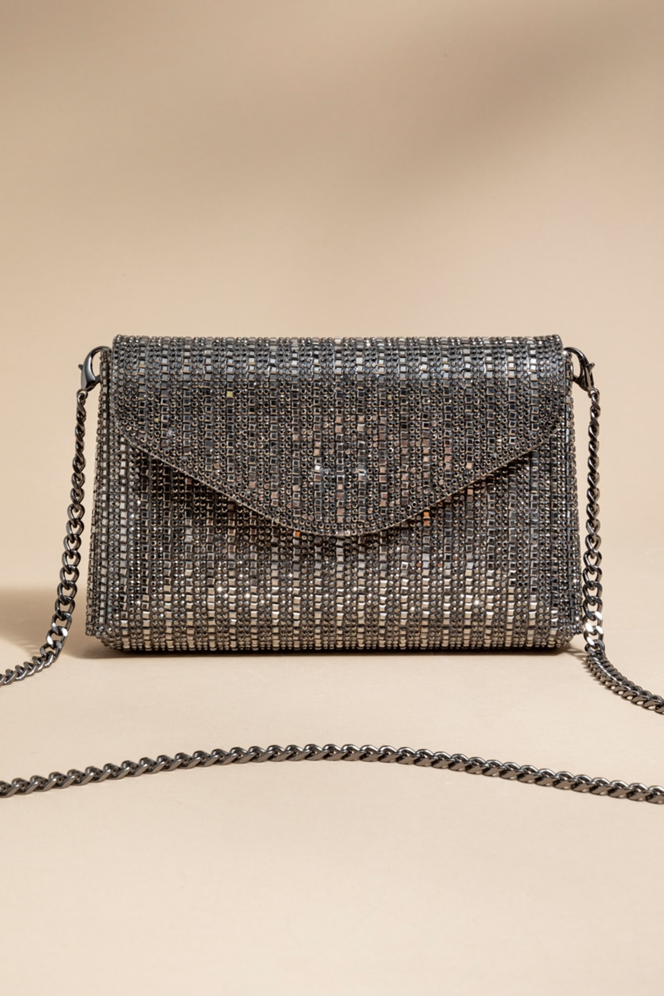 Kathleen Rhinestone Envelope Clutch Bag | Francesca's