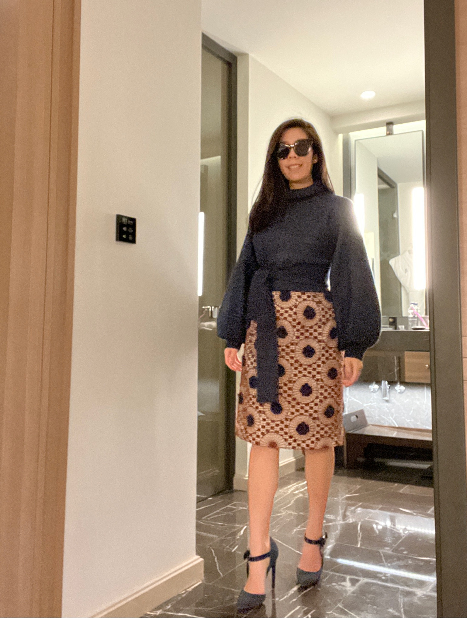 Wore this beautiful cropped turtleneck puff sleeve sweater with a crochet pencil skirt for a work dinner event. This outfit works well during the day as it does for cocktail hour. I love the bow tie detail on this sweater which is still available! Check the link! 

#LTKworkwear #LTKSeasonal #LTKunder100