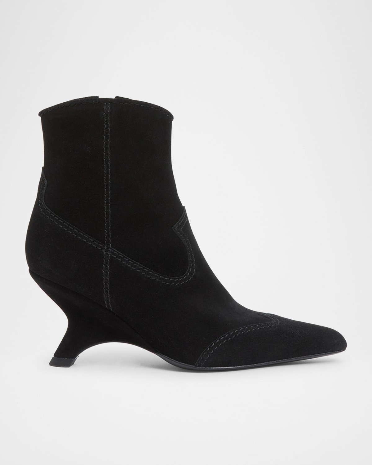 Shadow Suede Western Booties | Neiman Marcus
