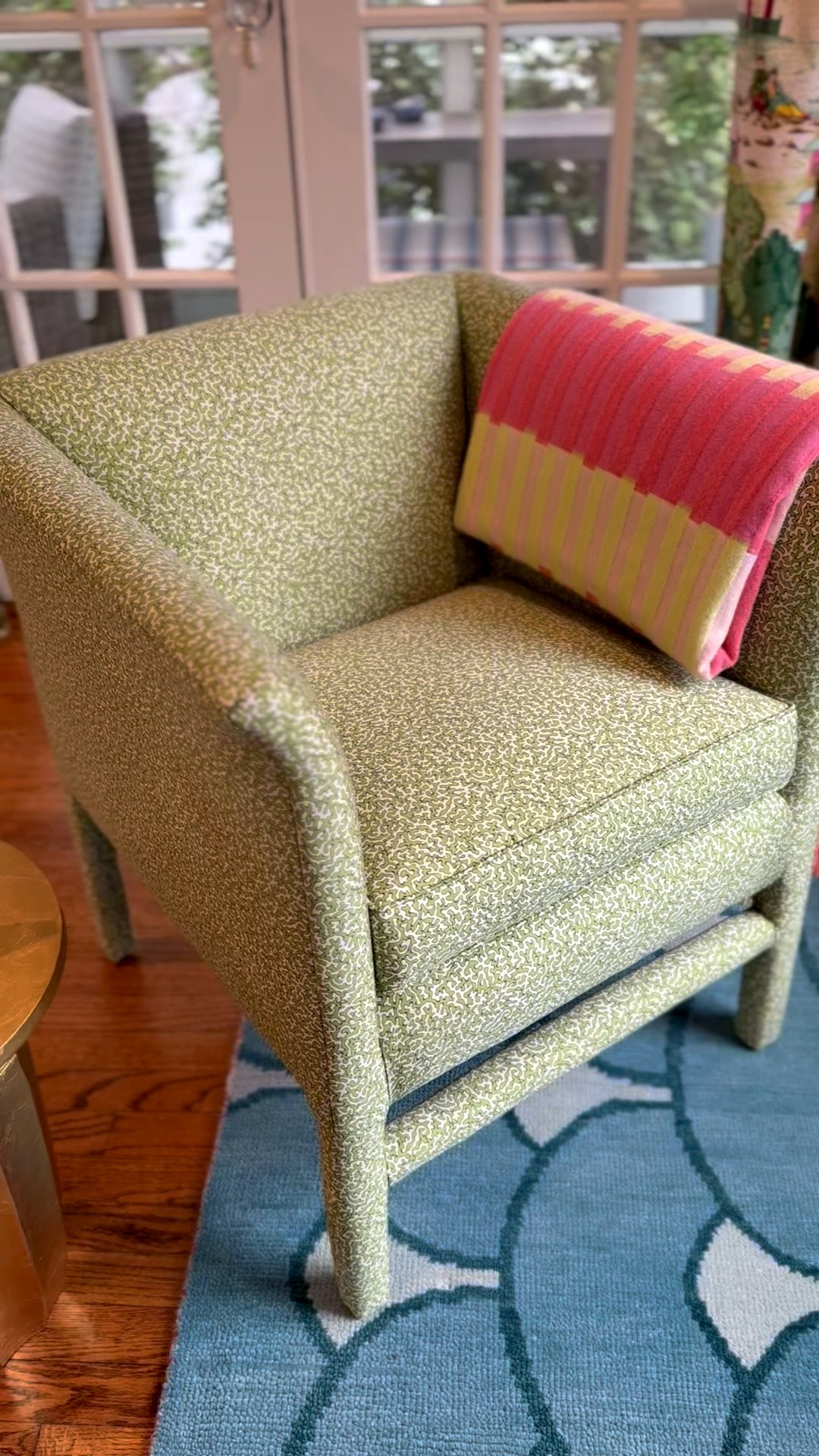 Loving the touch of this throw and lamp and seen in my book, Southern Sensibility  