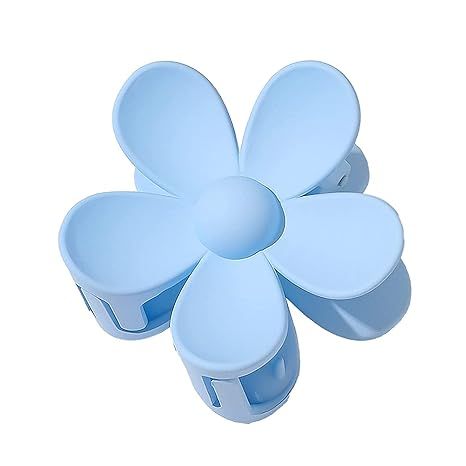 Blue Hair Claw Clips Flower Hair Clips – Big Cute Claw Clips, Large Hair Clips Strong Hold for ... | Amazon (US)
