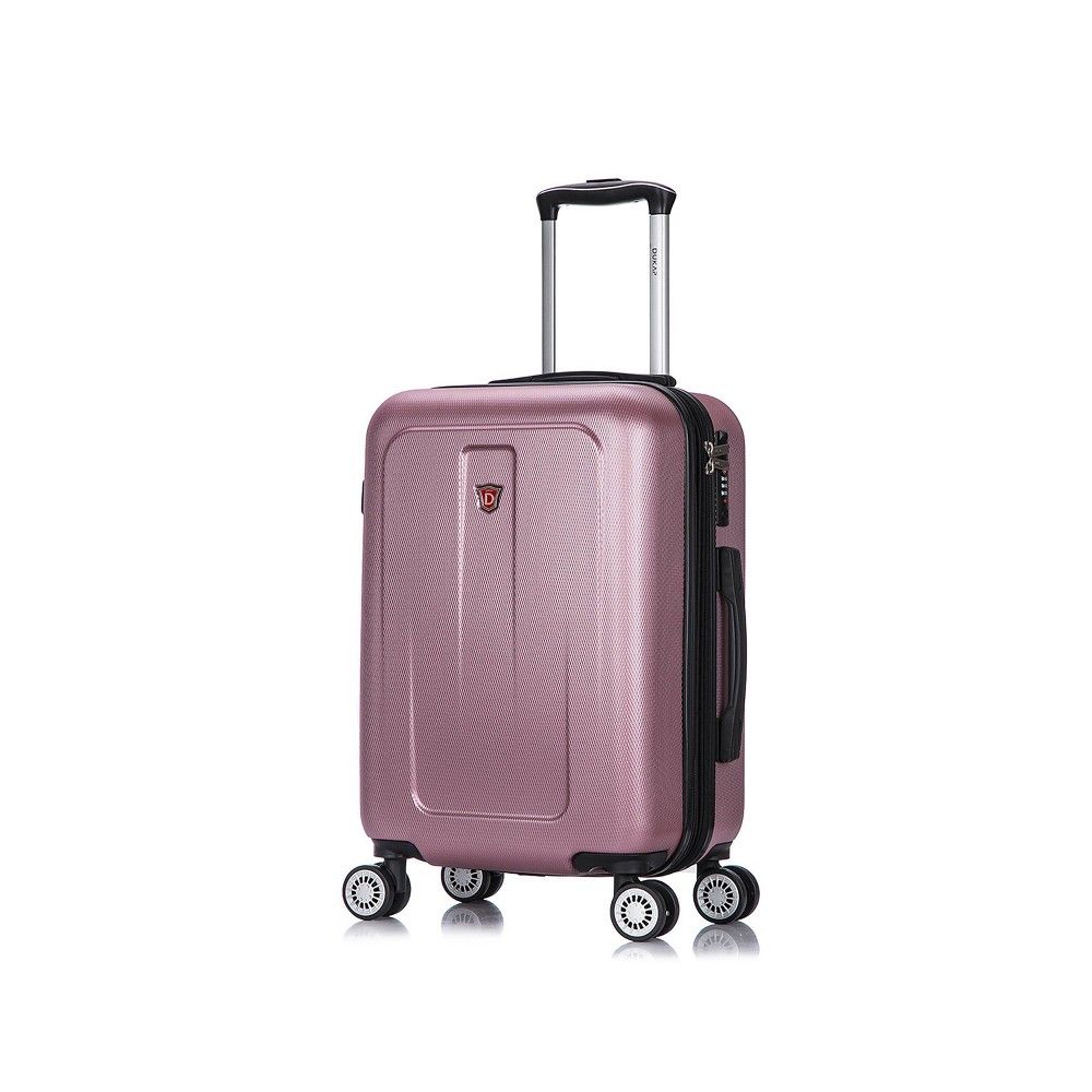 DUKAP Crypto Lightweight Hardside Carry On Spinner Suitcase - Rose Gold | Target