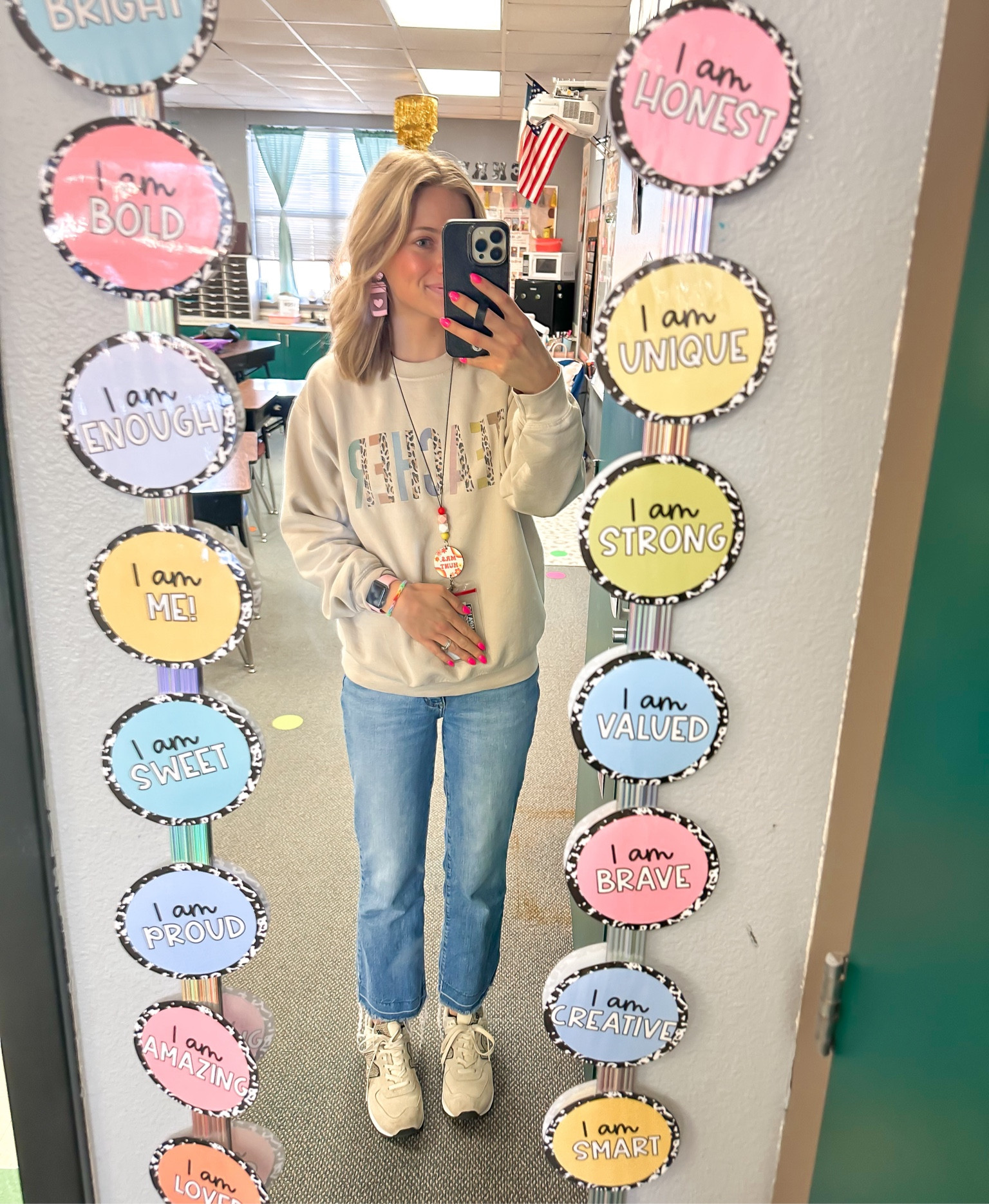 Teacher ootd // Etsy// jeans // causal // crew neck 

#LTKSeasonal #LTKMostLoved