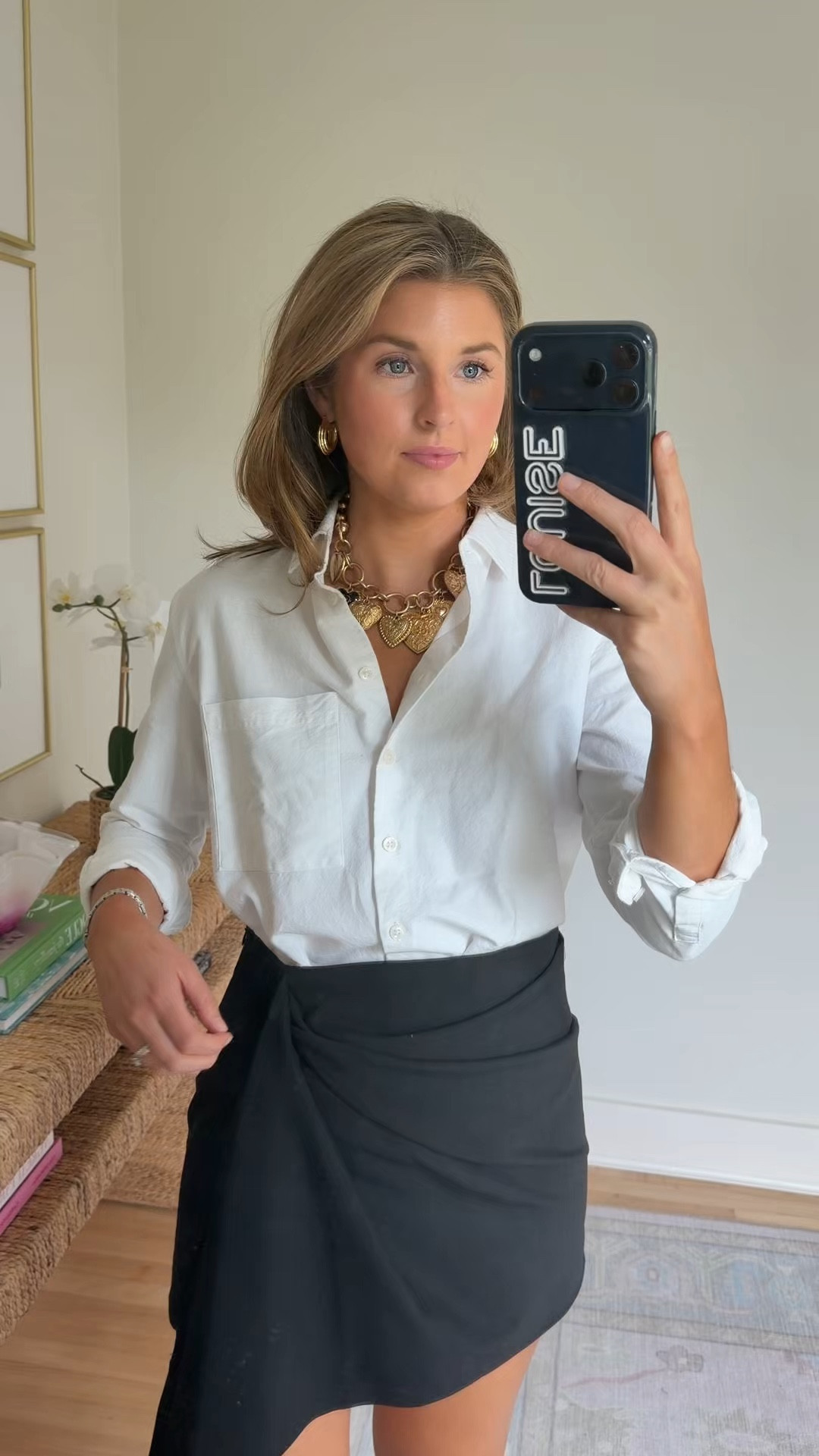 Cowboy cocktail fit! Wearing an XS in top and S in skirt