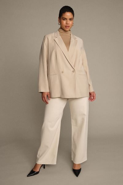Double-breasted Blazer - White - Ladies | H&M US | H&M (US + CA)