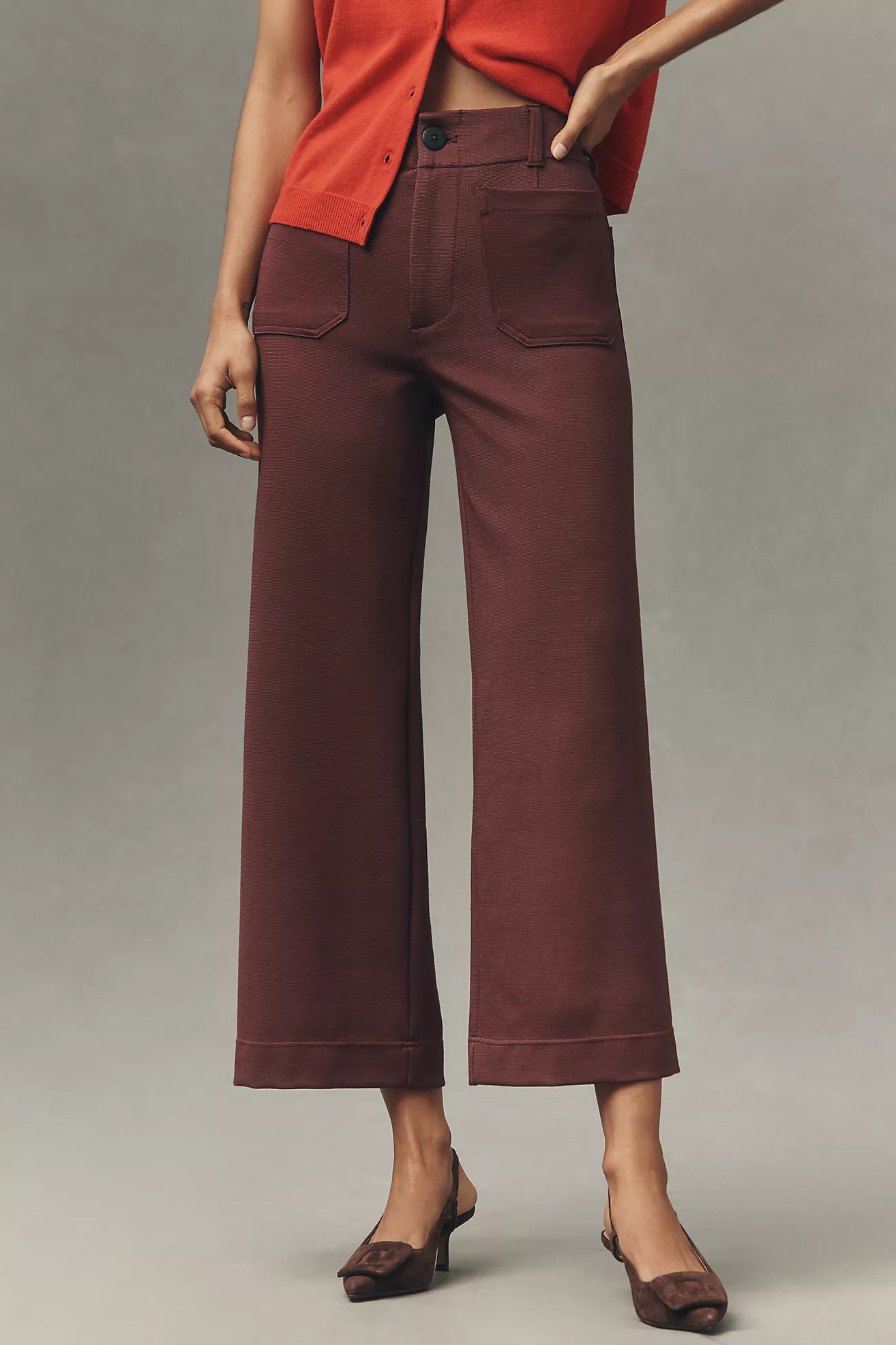 The Colette Knit Crop Wide-Leg Pants by Maeve | Anthropologie (US)