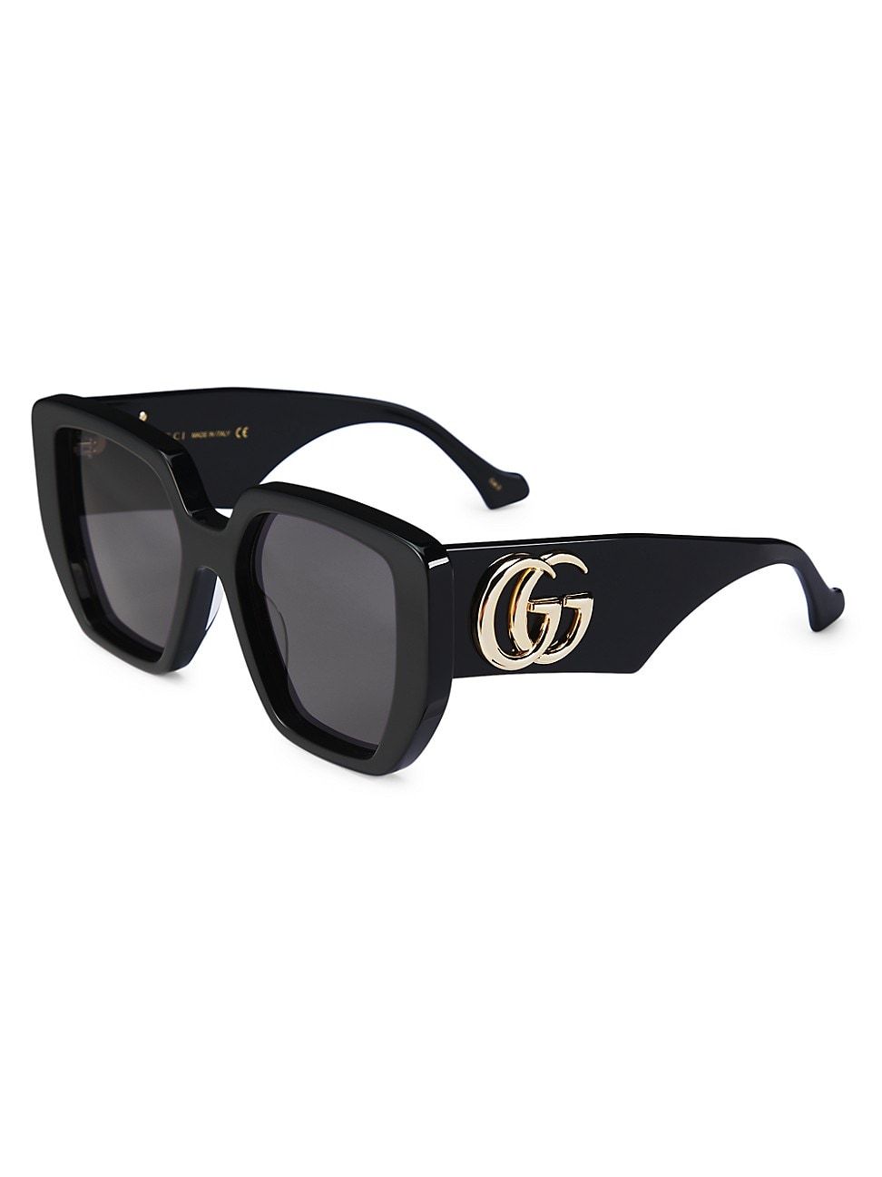Women's Gucci Generation 54MM Oversized Rectangular Sunglasses - Black | Saks Fifth Avenue