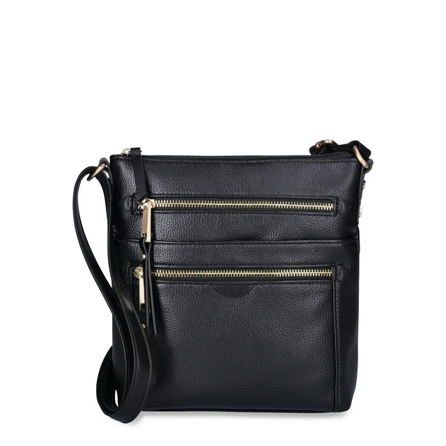 Time and Tru Women's Norah Crossbody Shoulder Bag, Black - Walmart.com | Walmart (US)
