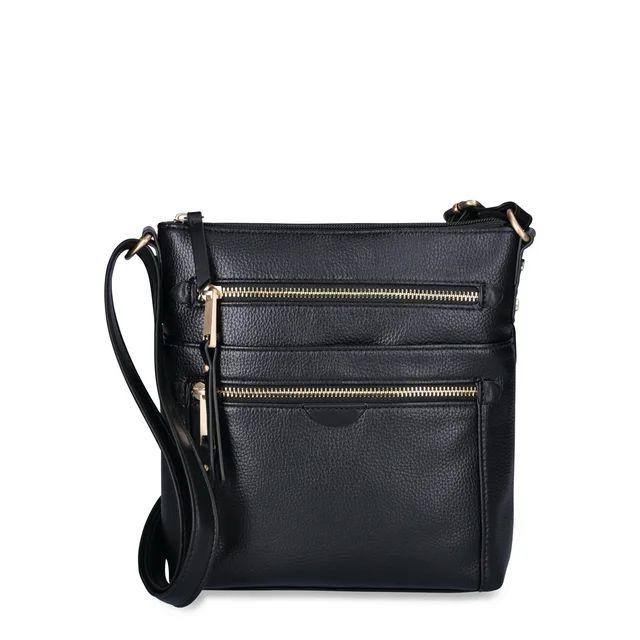 Time and Tru Women's Norah Crossbody Shoulder Bag, Black | Walmart (US)