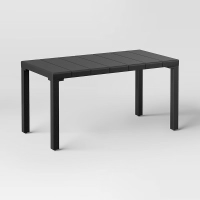 Metal Beech Rust and UV-Resistant Outdoor Patio Coffee Table Matte Black - Threshold™ | Target