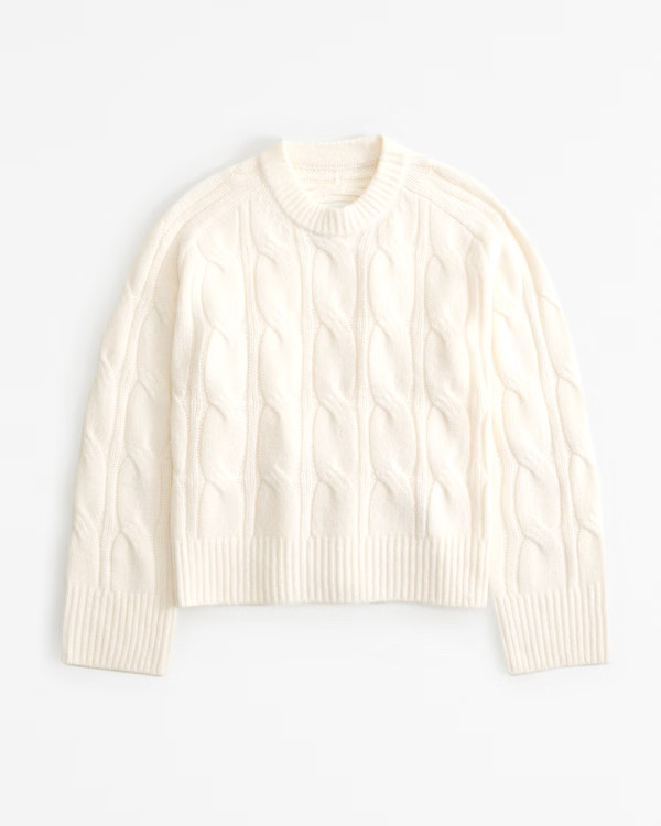 The A&F Madeline Cable Crew Sweater | Abercrombie & Fitch (US)
