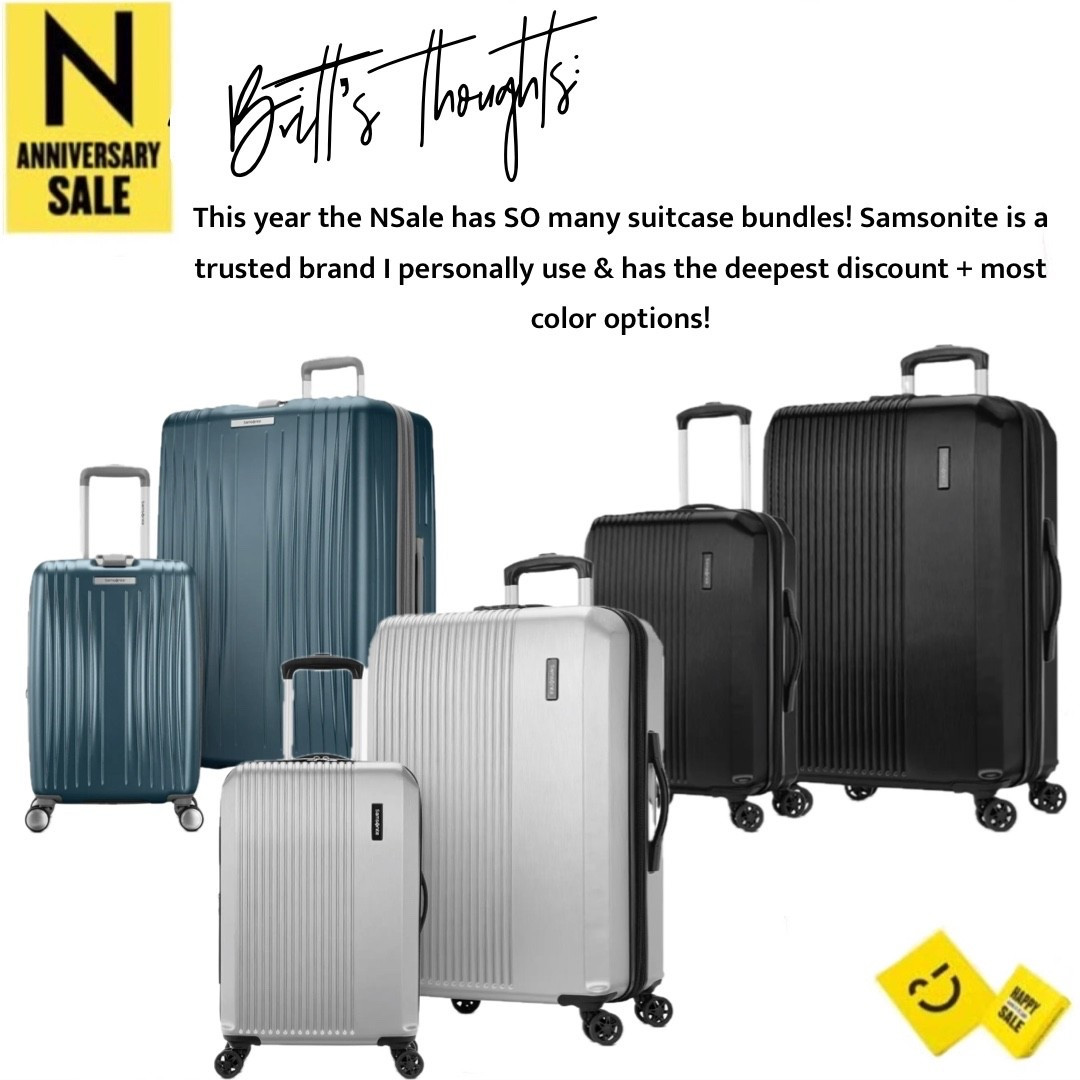 NSale has SO MANY Luggage bundles this year and this is the best time to grab up some of the best quality designer luggage at an affordable price point! I’m sharing the luggage I personally use and would recommend for anyone. The hardshell luggage I enjoy on long haul travel and fun to decorate with tech stickers! Samsonite is one of the best brands on the market. Luggage Sale, travel must have, suitcase sale, affordable suitcase, designer suitcase sale, travel sale

#LTKSaleAlert #LTKTravel #LTKHome