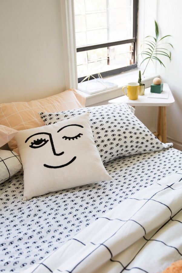 Winky Embroidered Pillow | Urban Outfitters (US and RoW)
