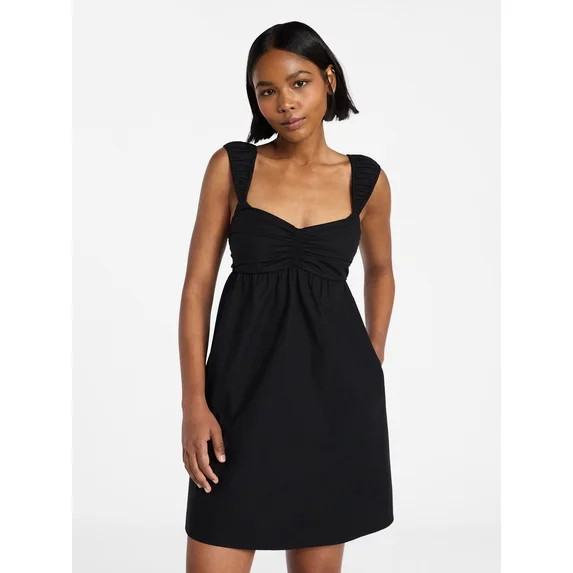 No Boundaries Poplin Dress, Women's XXS-XXL | Walmart (US)