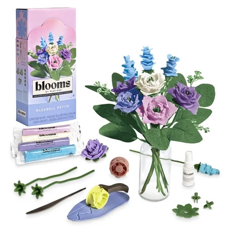 Blooms by Play-Doh Bluebell Petite Flower Bouquet Arts & Crafts Kit for Adults, DIY Home & Desk Décor | Walmart (US)