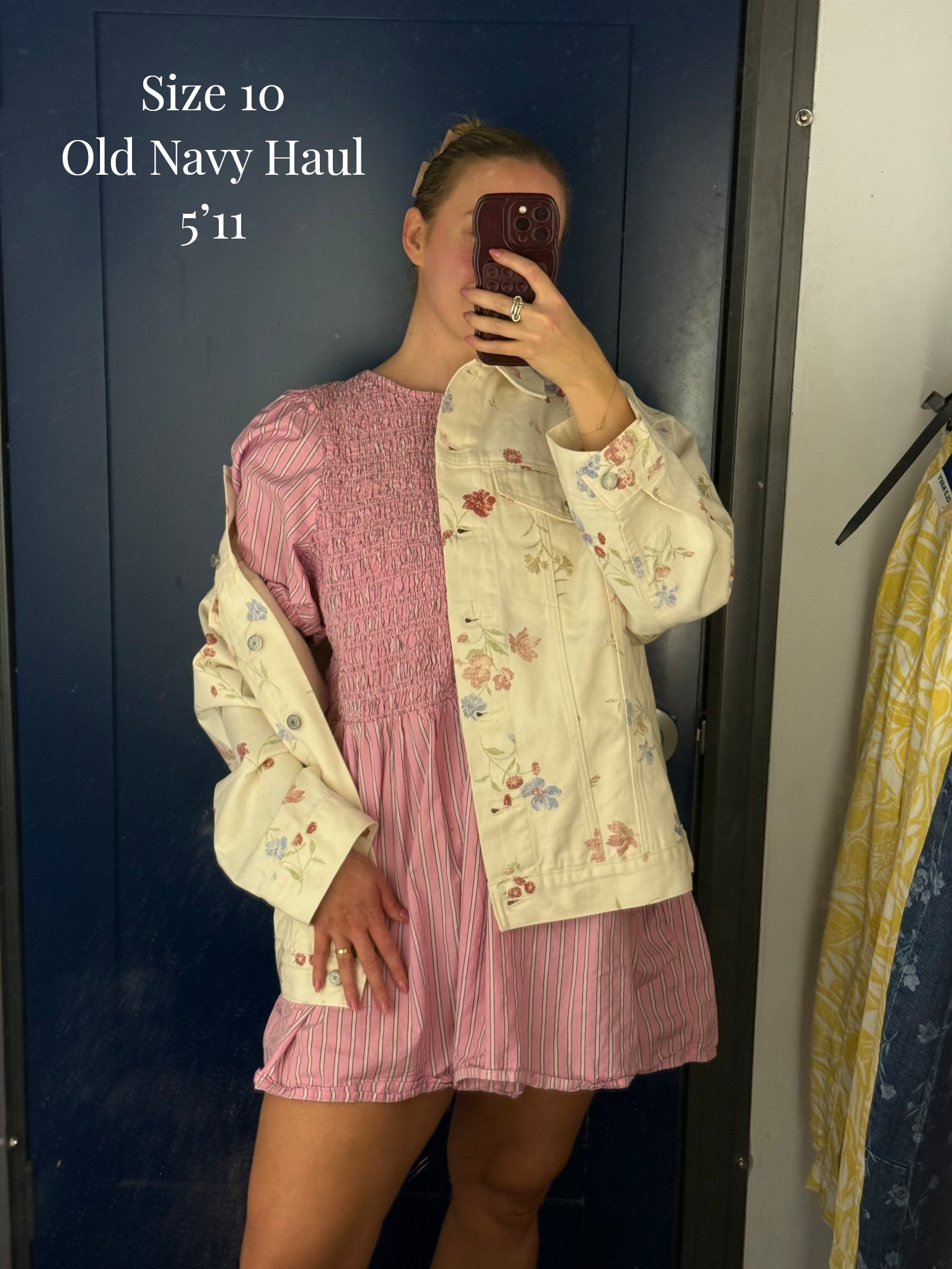 THE viral spring floral denim jacket. Size up in the dress if you need length! 

#LTKTall #LTKootd #LTKMidsize