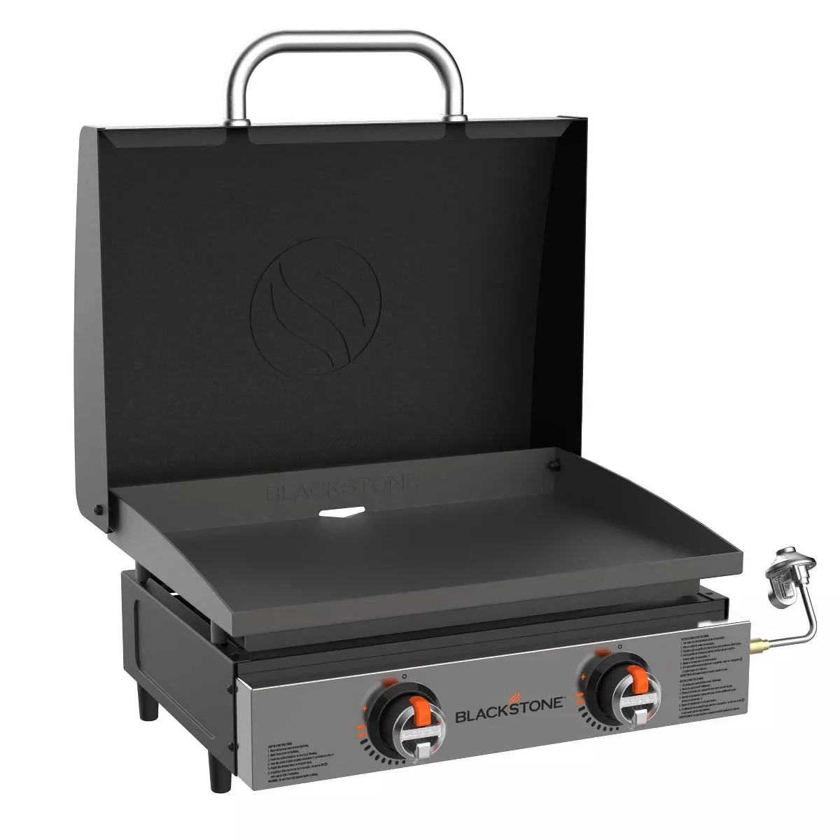 Blackstone 2 Burner 22" Tabletop Griddle Front with Hood 24000 BTU Gas Grill 2144 - Black | Target