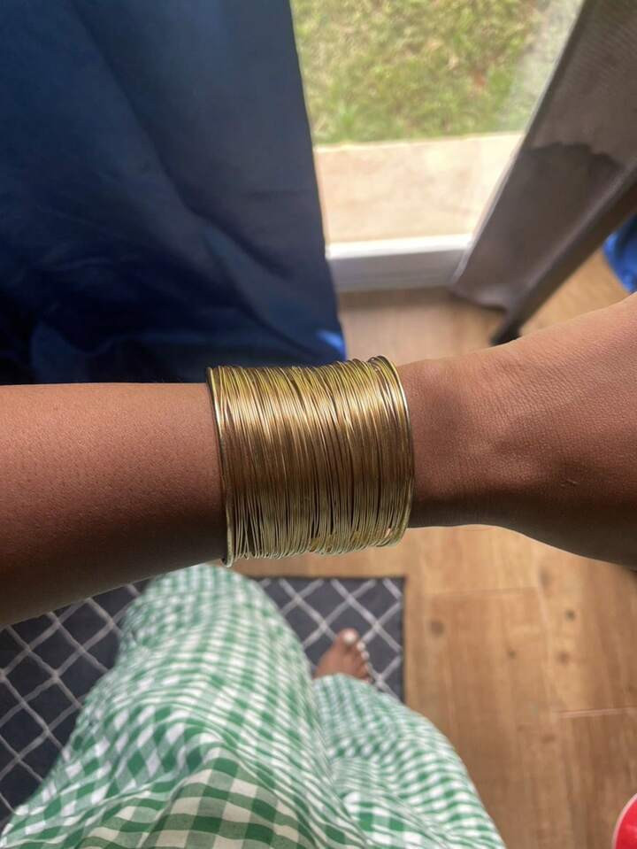 1 Pc Cuff Bangle Bracelet For Women Open Wide Wire Bracelets Gold Wrist Cuff Wrap Bracelet Adjust... | SHEIN