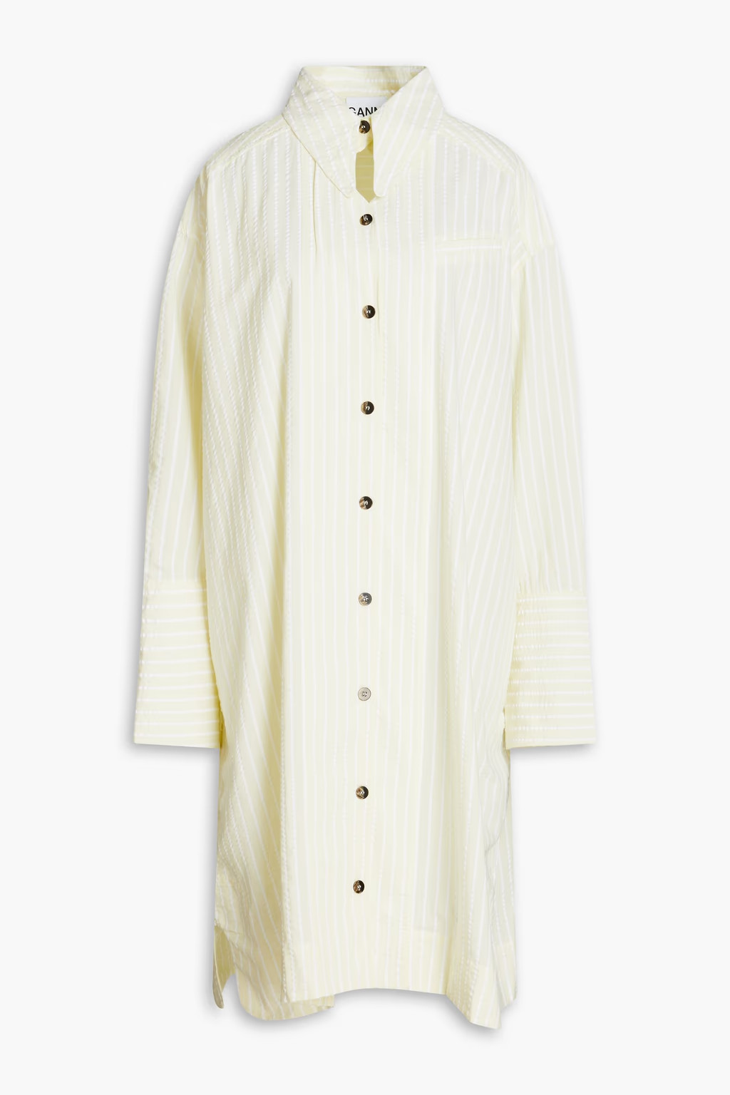 GANNI Oversized striped cotton-seersucker shrt | Sale up to 70% off | THE OUTNET | The Outnet (UK and Europe)