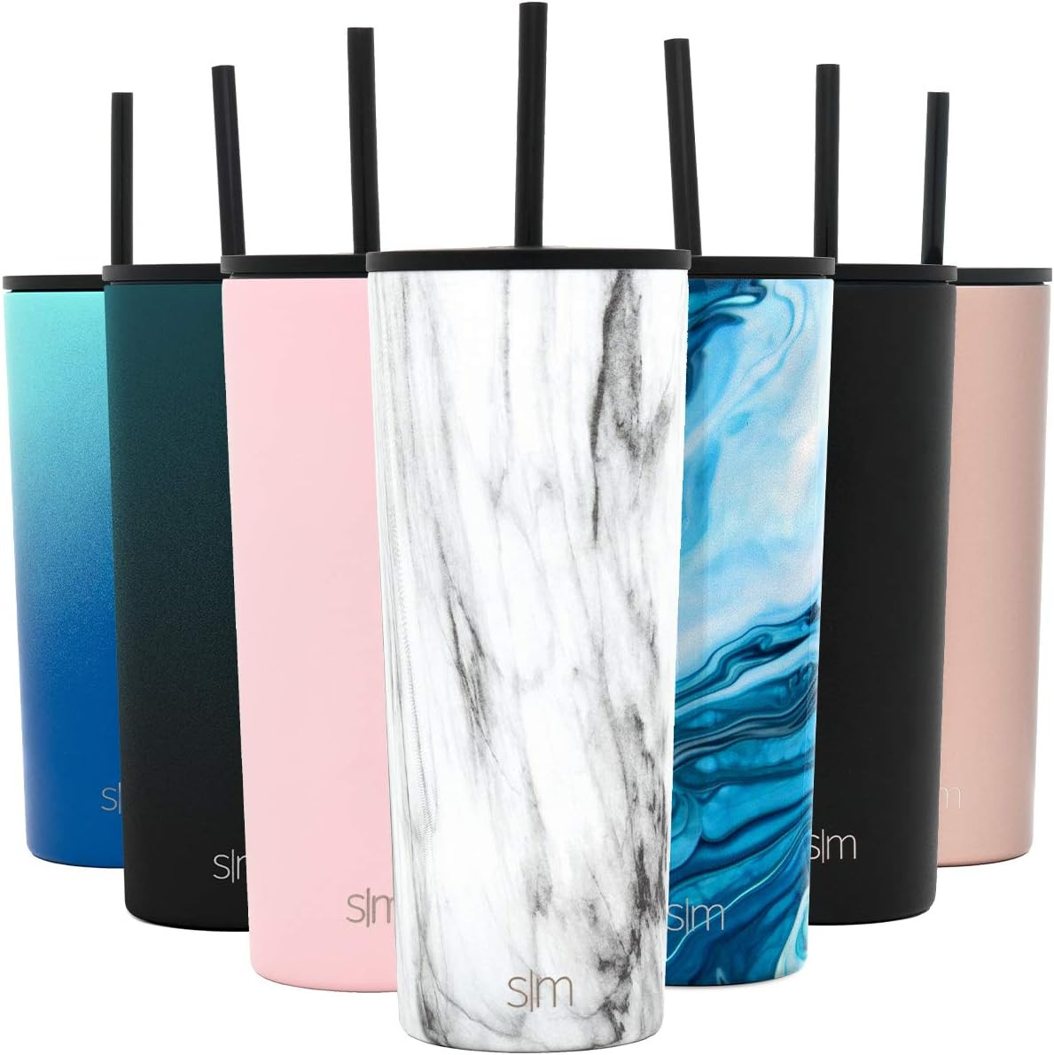 Simple Modern Classic Insulated Tumbler with Straw and Flip Lid - Stainless Steel Water Bottle Ic... | Amazon (US)