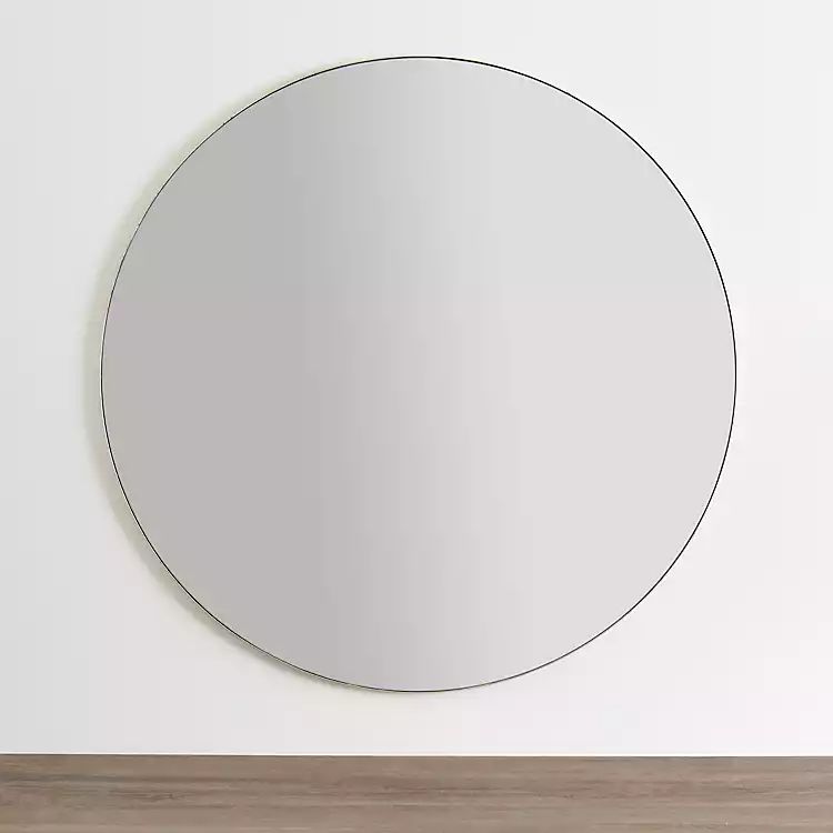 Round Thin Champagne Frame Wall Mirror | Kirkland's Home