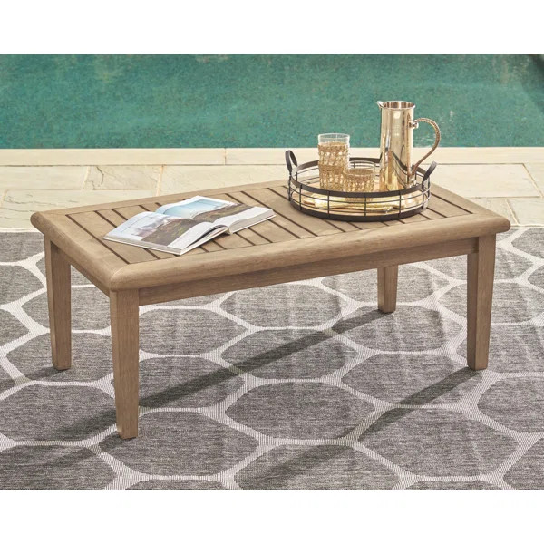Gundrath Rectangular Eucalyptus Outdoor Coffee Table | Wayfair North America