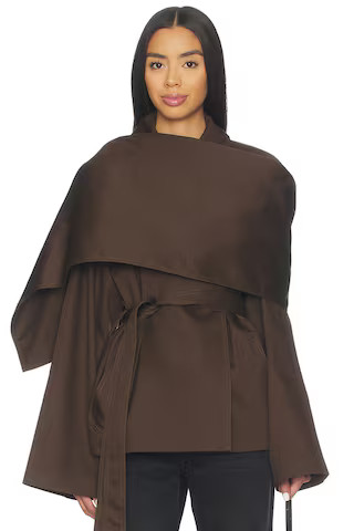 EAVES Yuna Crop Trench in Espresso from Revolve.com | Revolve Clothing (Global)