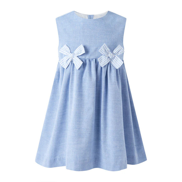 Rachel Riley US Chambray Bow Dress | Rachel Riley