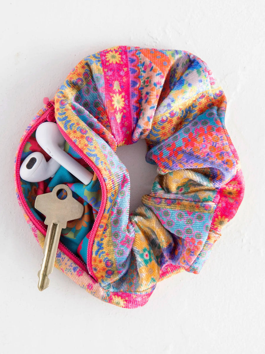 Hideaway Scrunchie - Folk Flower Patchwork | Natural Life