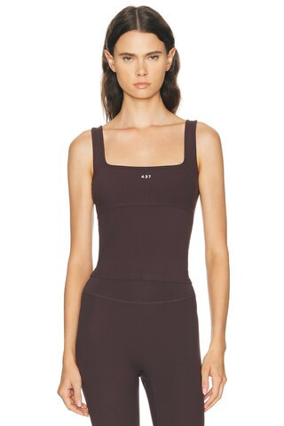 437 The Square Tank Top in Chocolate | FWRD 
