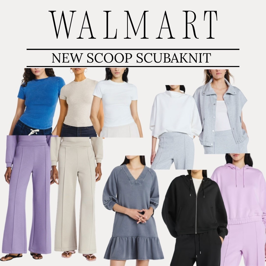 Walmart SCOOP scubaknit is SO good 👏🏼

These pieces are the perfect elevated lounge staples — flattering tees, wide leg pants, easy dresses, and the cutest matching sets. The fabric is smooth, structured, and feels way more expensive than it is.

So good for everyday, travel, or casual chic outfits you can mix and match.

#LTKstyletip #LTKActive #LTKfindsunder50