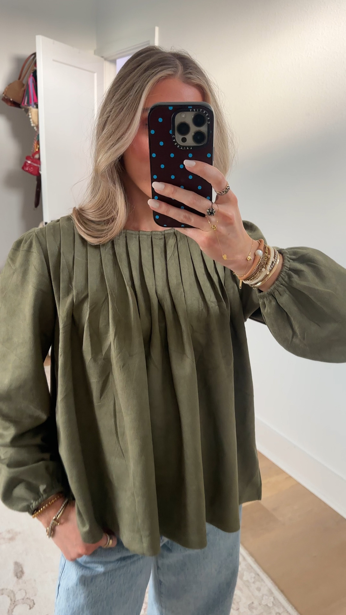 Amazon size small Gozoloma Women's Faux Suede Babydoll Top Long Sleeve Pleated Peplum Blouse Crewneck Loose Fit Shirt Fall Casual Tops

#LTKSaleAlert #LTKWorkwear #LTKootd