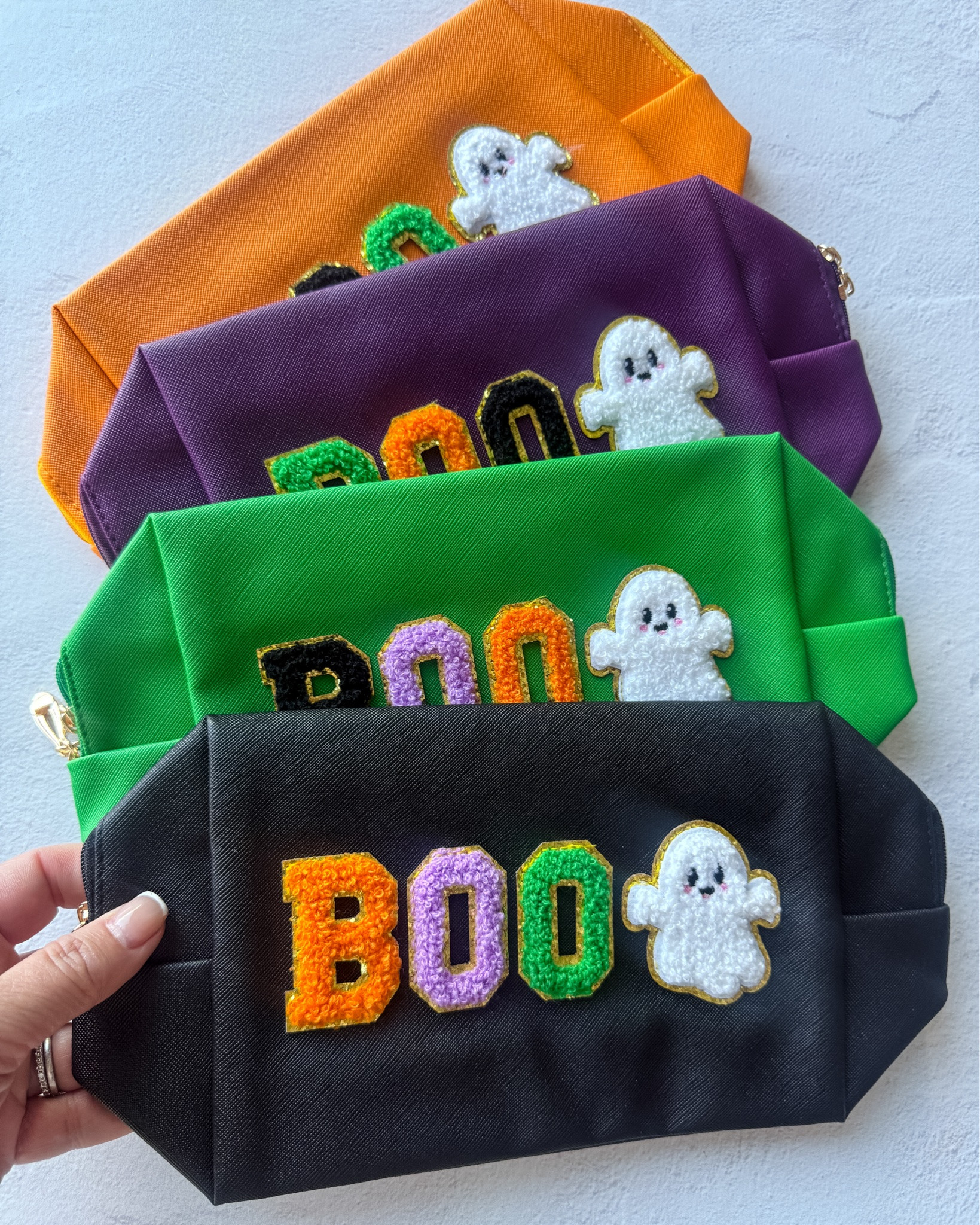 4 Pcs Halloween Makeup Bag BOO Cosmetic Bags Perfect for a cute teen "Boo Basket" alternative #teengift #boobag #halloweengiftbag

#LTKselfcare #LTKSeasonal #LTKBeauty
