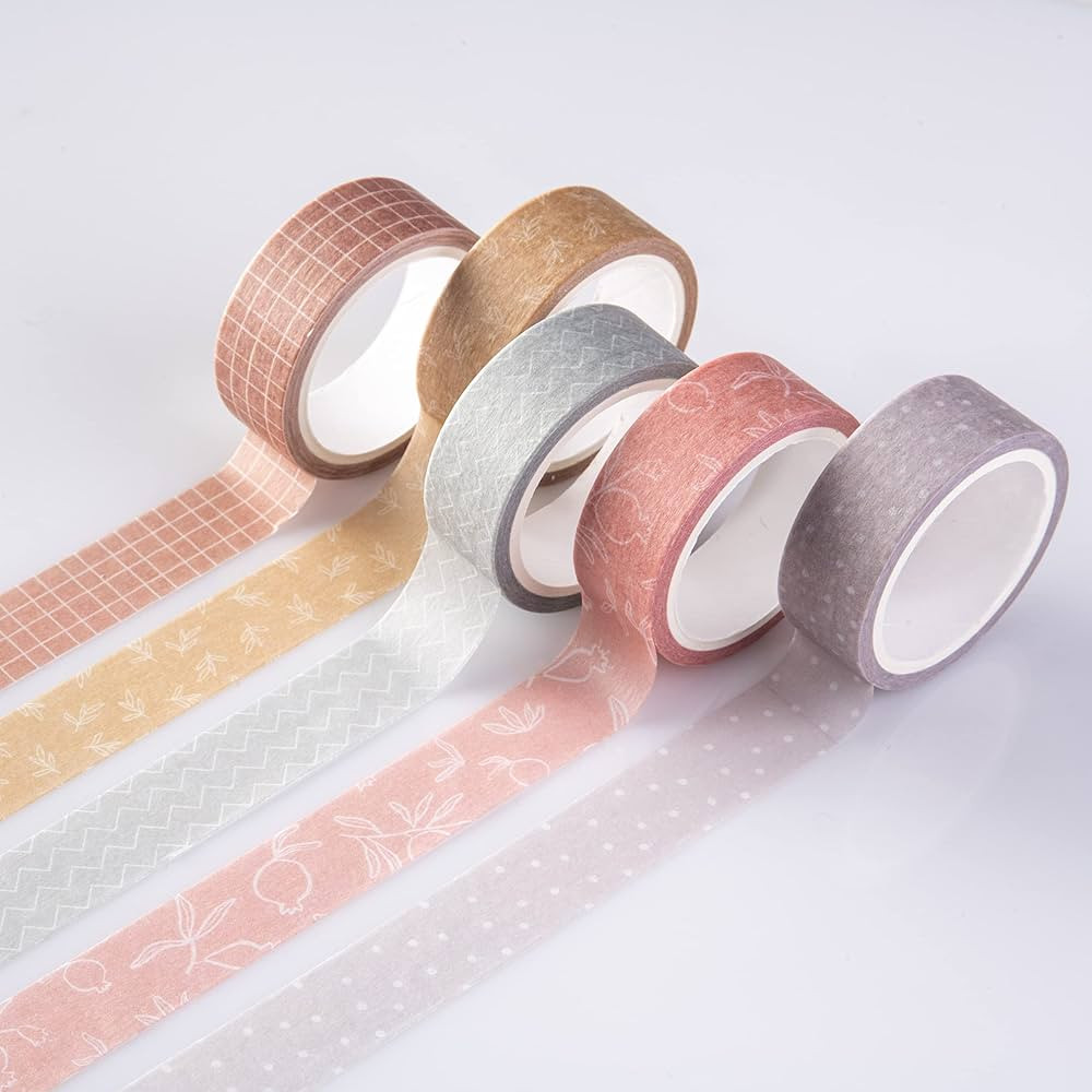 DIVERSEBEE Pastel Washi Tape Set, 5 Rolls Decorative Scrapbook Tape, Cute Craft Tape, Scrapbookin... | Amazon (US)