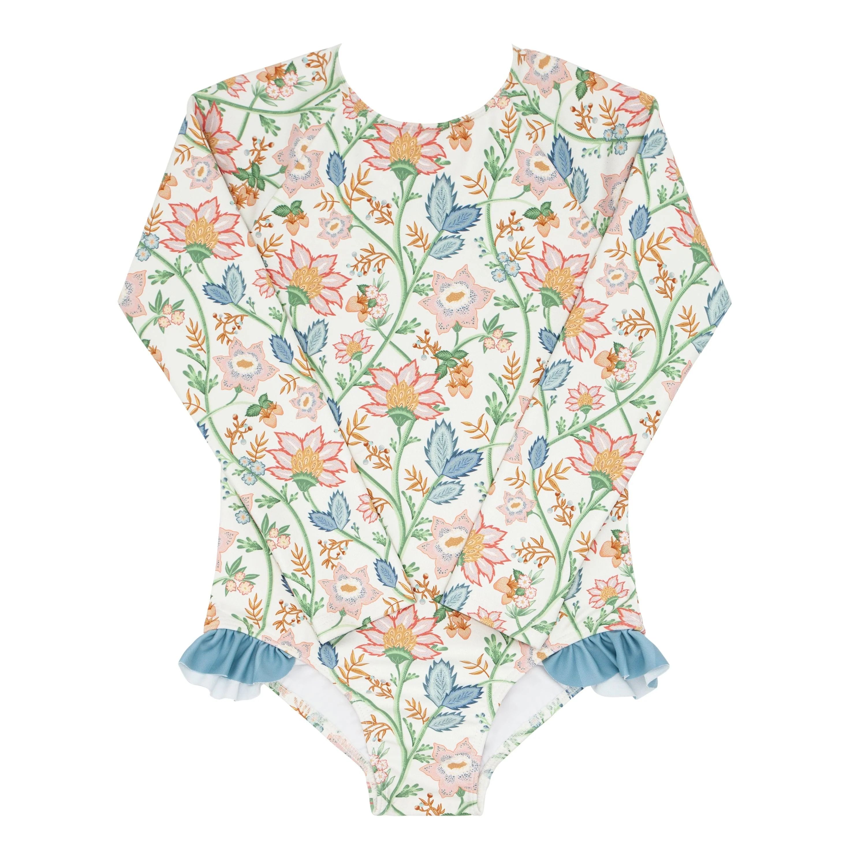 minnow x daphne oz girls wild bloom floral rashguard one piece | minnow