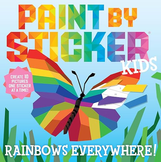 Paint by Sticker Kids (Official): Rainbows Everywhere!: Create 10 Pictures One Sticker at a Time! | Amazon (US)