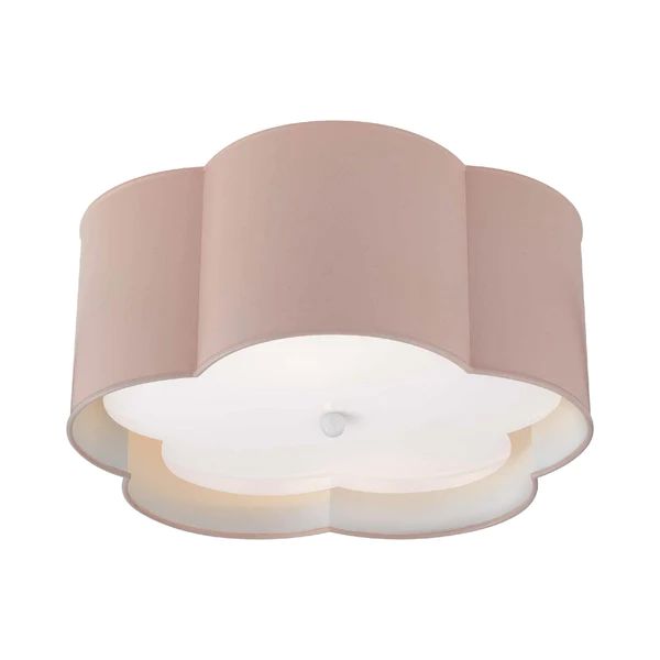 Bryce Medium Flush Mount in Pink & White | Caitlin Wilson Design