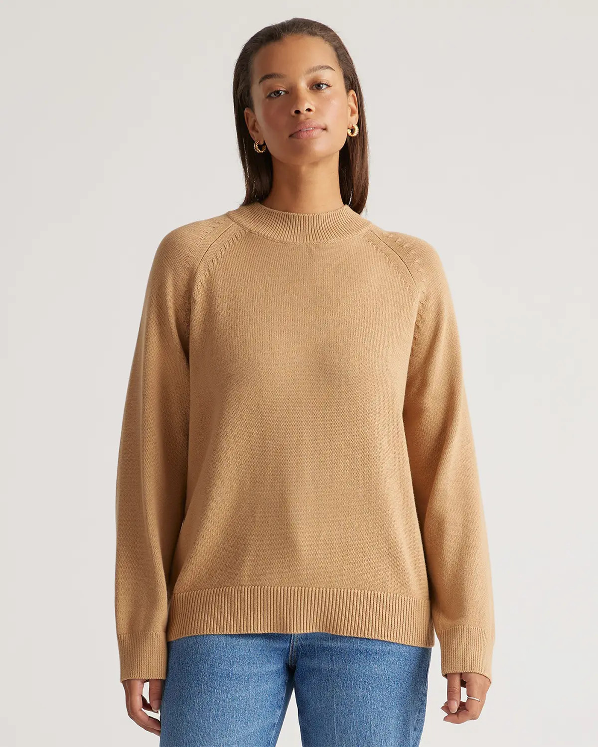 100% Organic Cotton Mock Neck Sweater | Quince