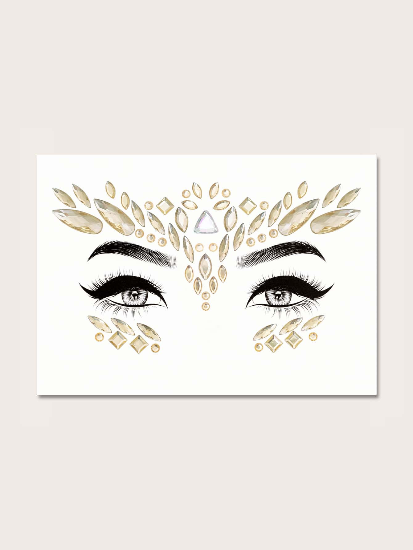 1sheet Rhinestone Facial Tattoo Sticker | SHEIN