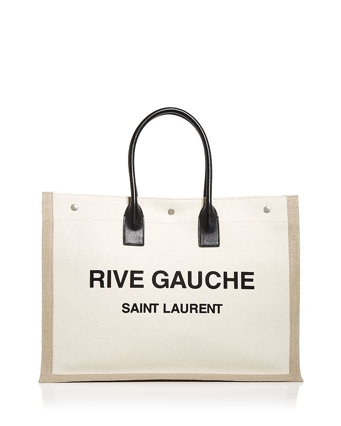 Saint Laurent Rive Gauche Linen Canvas Tote  Handbags - Bloomingdale's | Bloomingdale's (US)